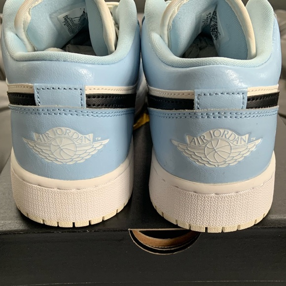 Jordan 1 Low 🧊 Ice Blue Black (GS) — 7Y - Picture 5 of 6
